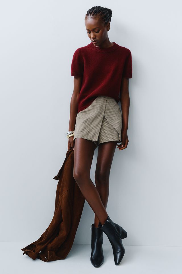 Maeve Mercer Cashmere Stretch Short Sleeve Sweater #4