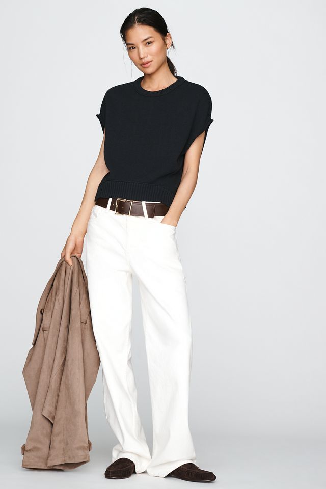 Maeve 100% Cotton Drop-Shoulder Sweater #1