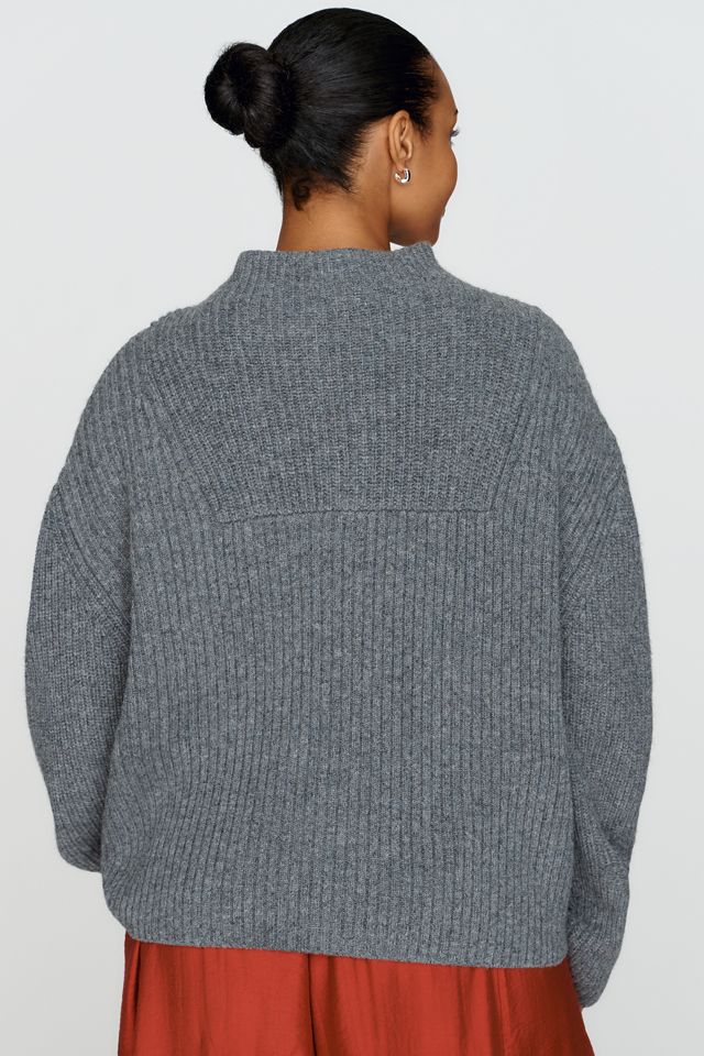 Maeve Freddy Ribbed Wool Blend Half Zip Sweater #7