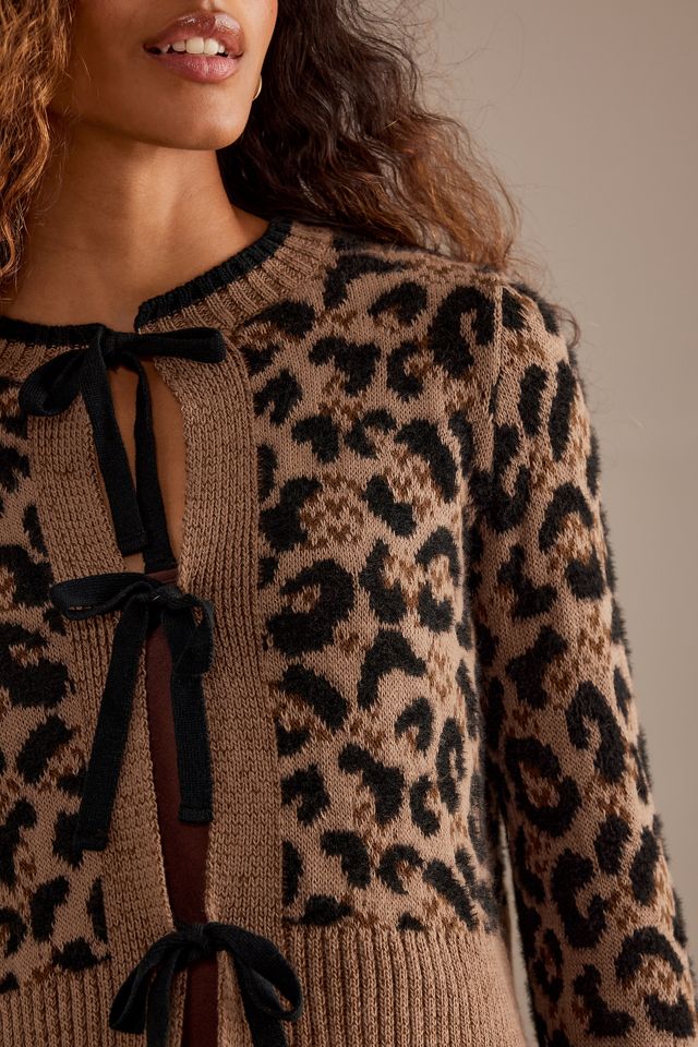 Cardigan Noué Imprimé Léopard #3
