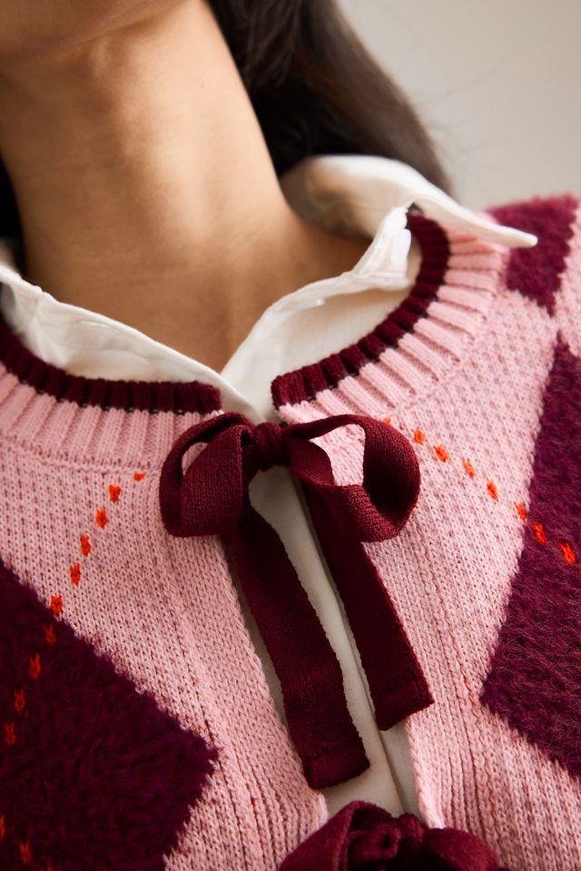 Maeve Argyle Tie-Front Cardigan #7