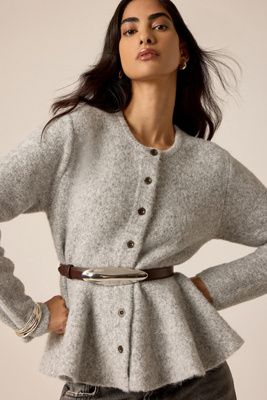 By Anthropologie Hourglass Peplum Cardigan