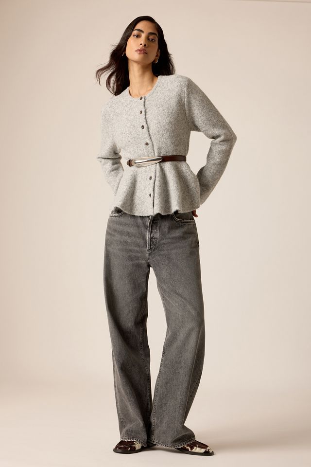 By Anthropologie Cardigan Peplo a Clessidra #1