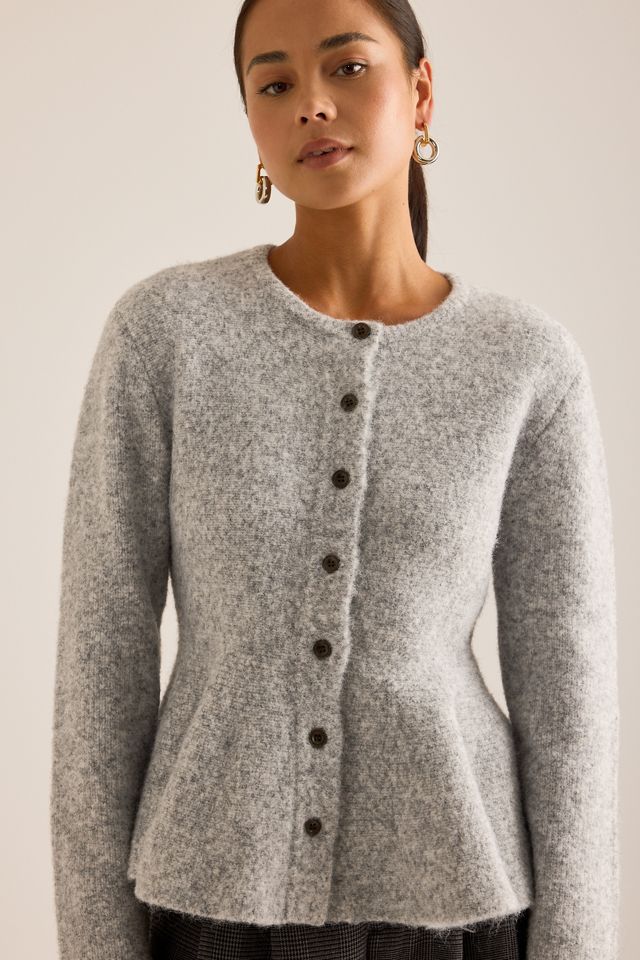 By Anthropologie Cardigan Peplo a Clessidra #4