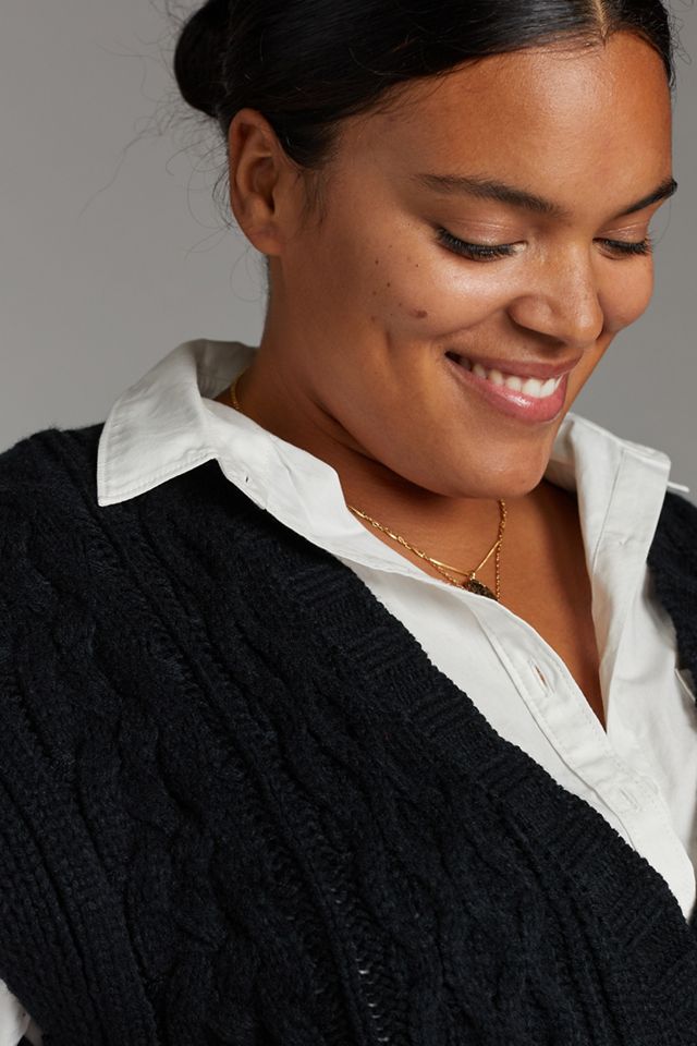 Cable-Knit Sweater Vest #4