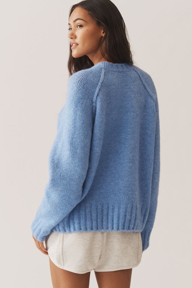 By Anthropologie Puff-Sleeve Cashmere Sweater