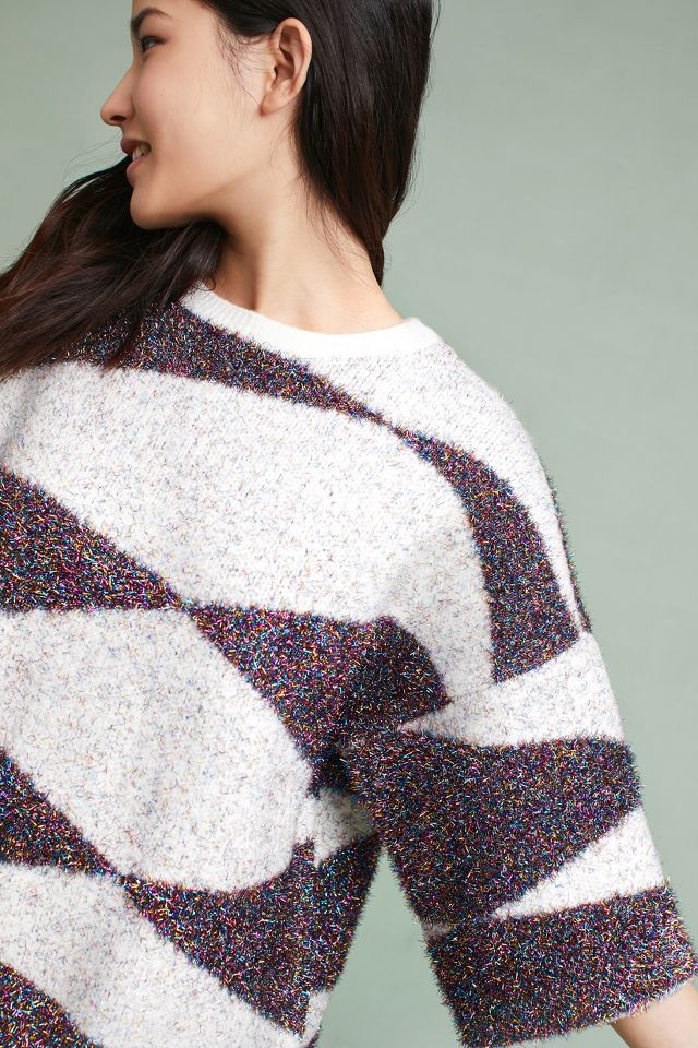 Sparkling Geo Sweater | Anthropologie