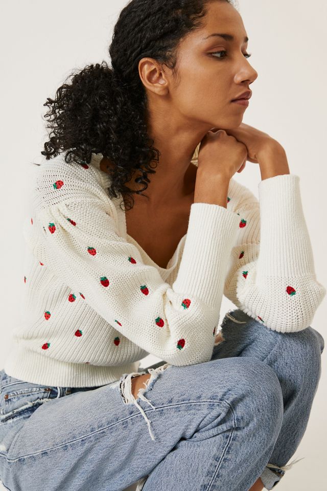 Maeve Embroidered Sweater Top #1