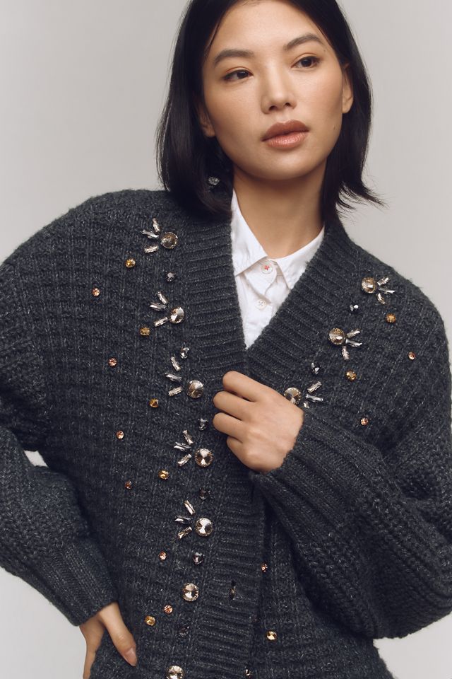 Maeve Embellished Cardigan Sweater #3