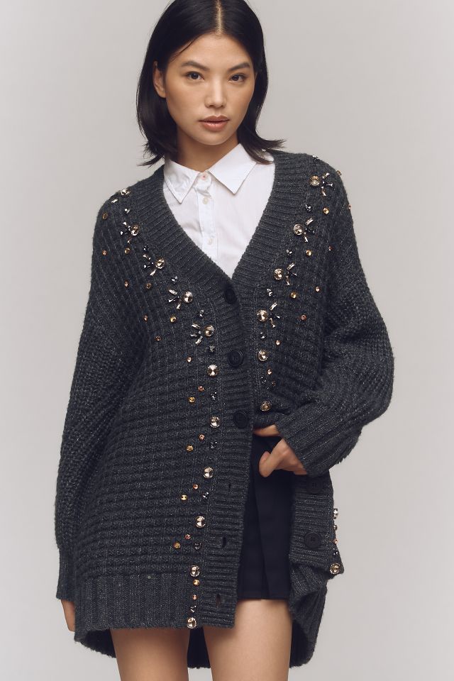 Maeve Embellished Cardigan Sweater Anthropologie