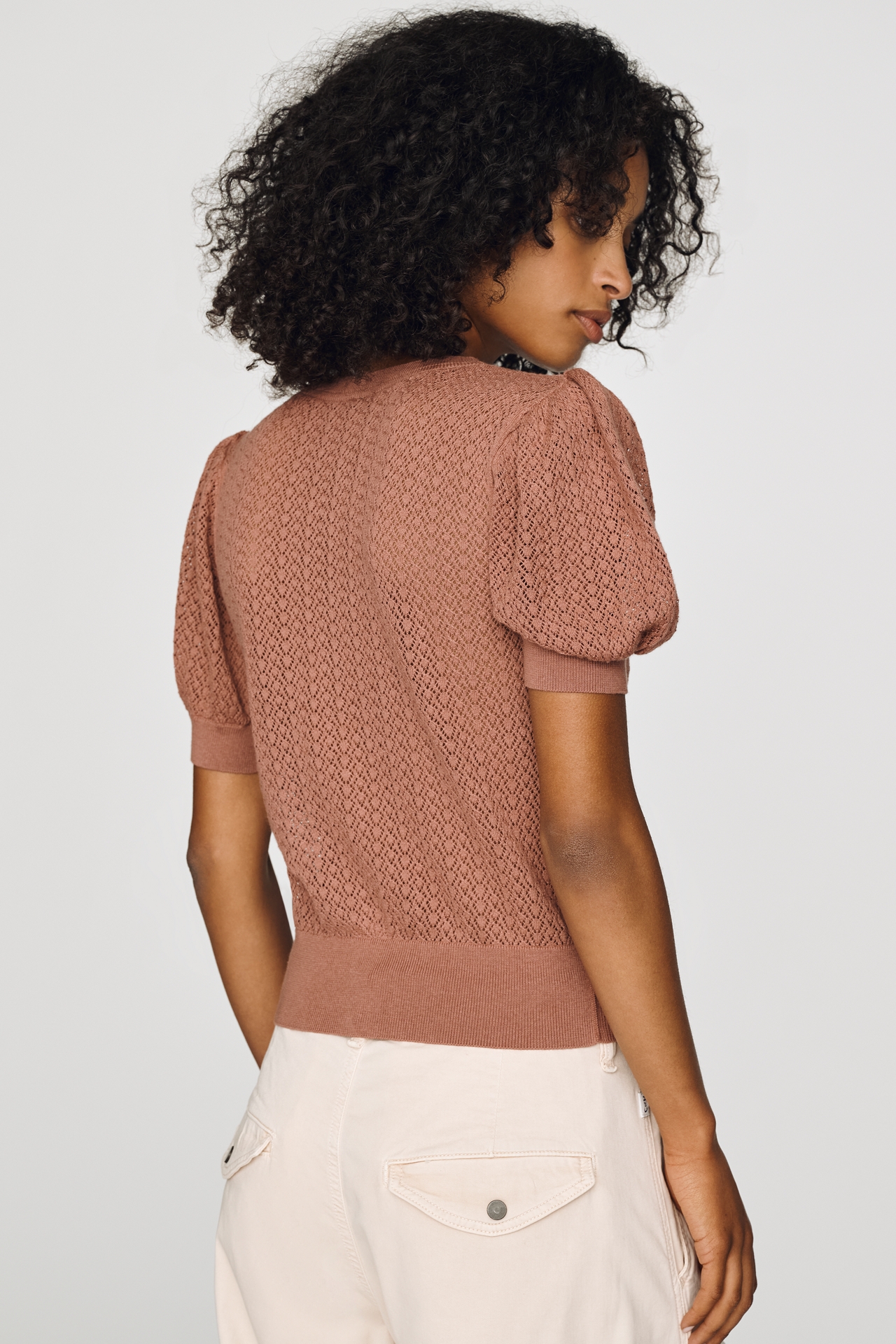 By Anthropologie Sheer Pointelle Cardigan