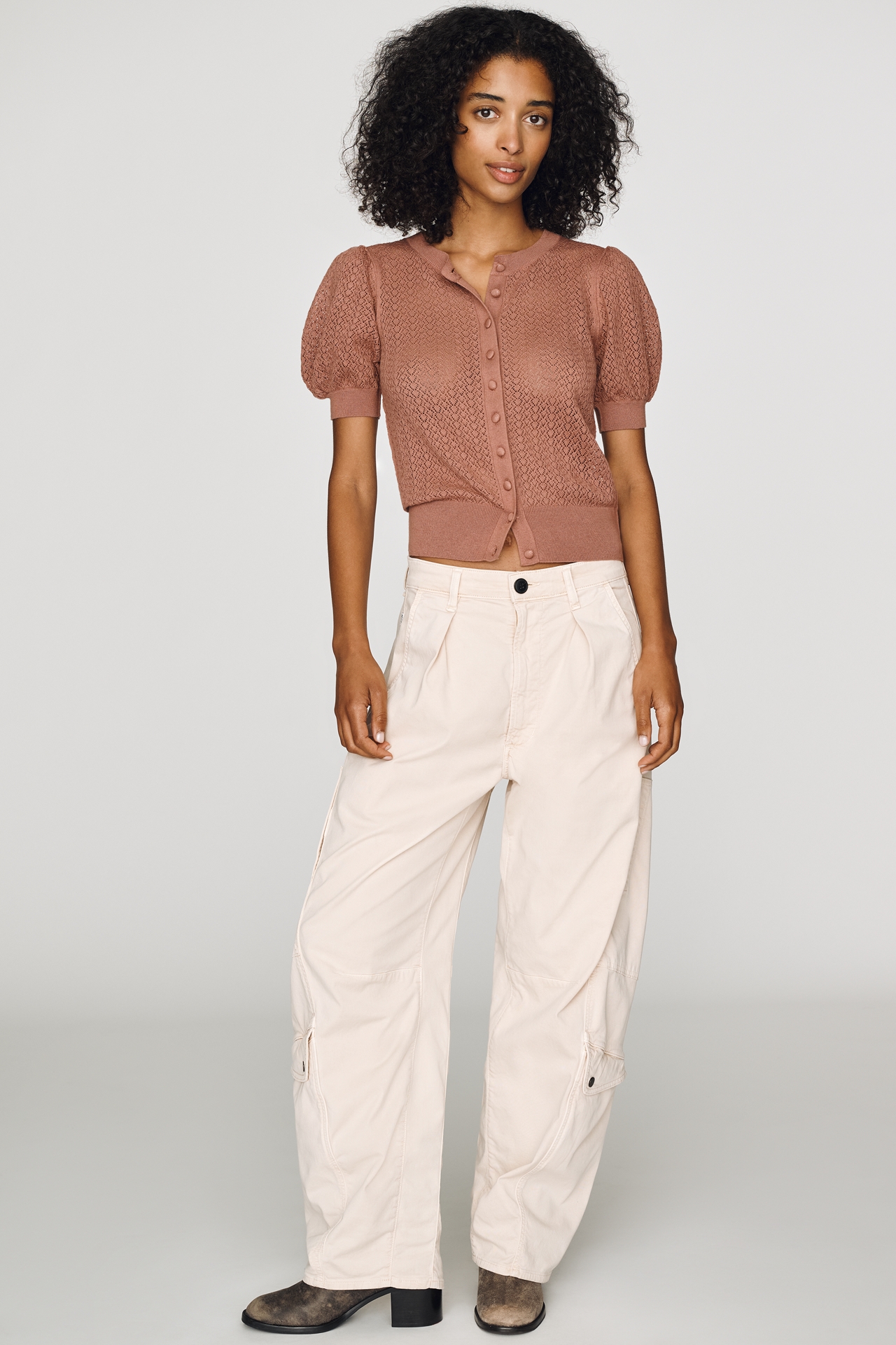 By Anthropologie Sheer Pointelle Cardigan