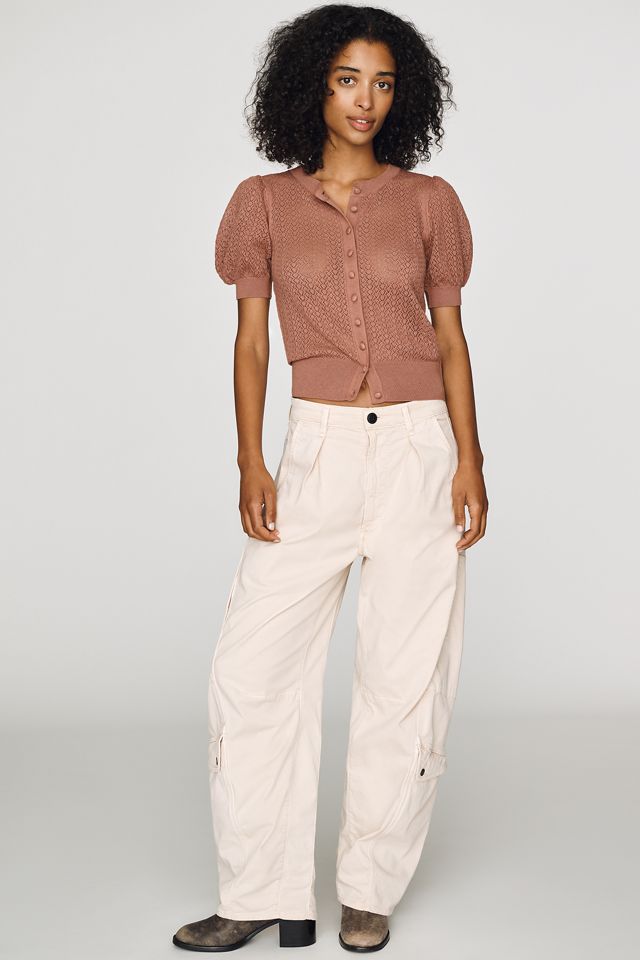 By Anthropologie Sheer Pointelle Cardigan #3