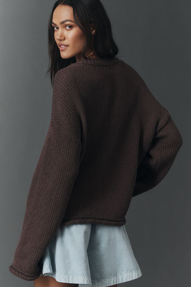 Pilcro Harlow Oversized Roll-Hem Sweater #1