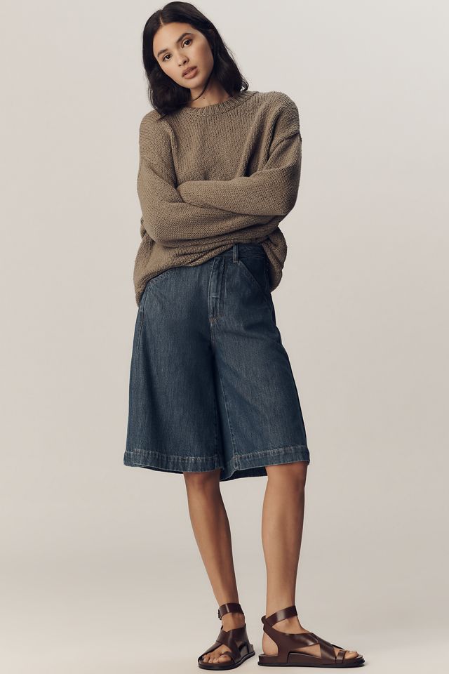 Pilcro Cotton Oversized Roll-Hem Pullover Sweater #1