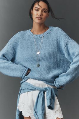 Pilcro Oversized Embroidered Cardigan Sweater | Anthropologie