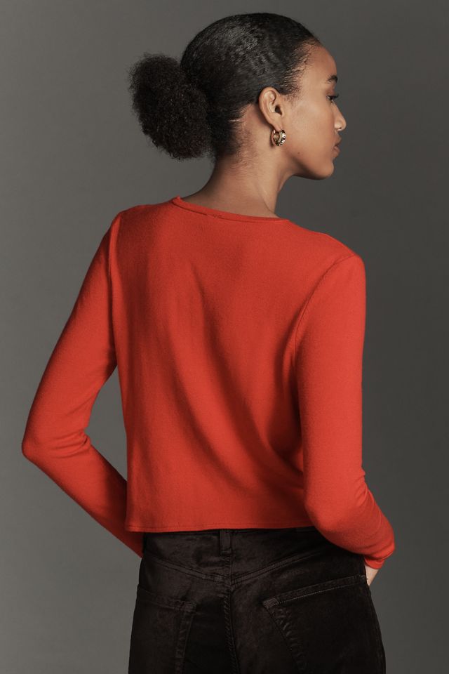 By Anthropologie Twisted Cut-Out Sweater