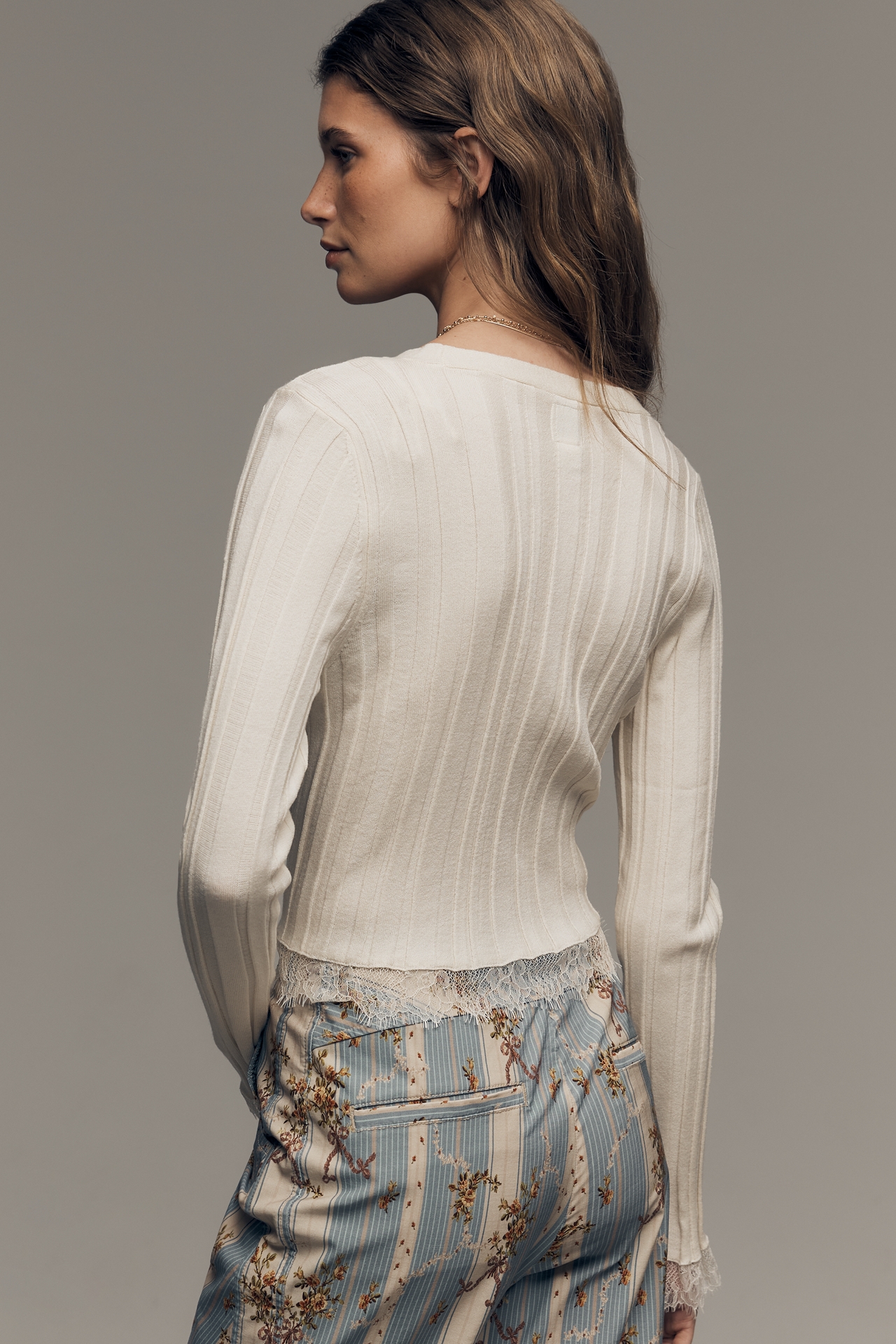 Maeve Long-Sleeve Cropped Cardigan