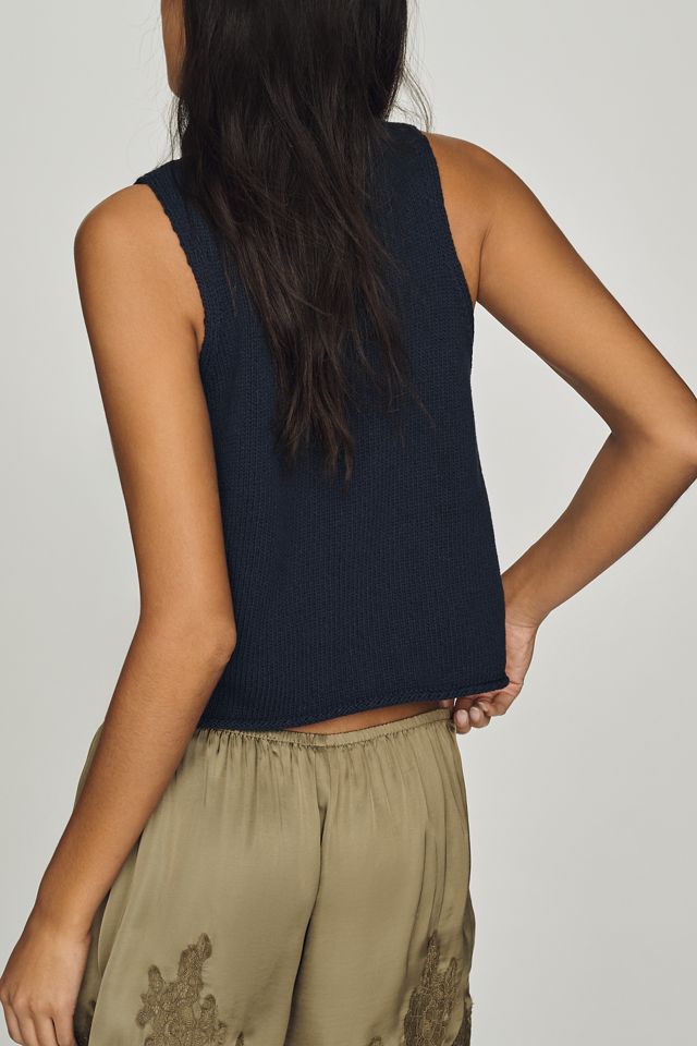 Pilcro 100% Cotton Roll Neck Sweater Tank #2