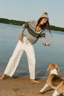 Naadam Wool Blend Fair Isle Pullover
