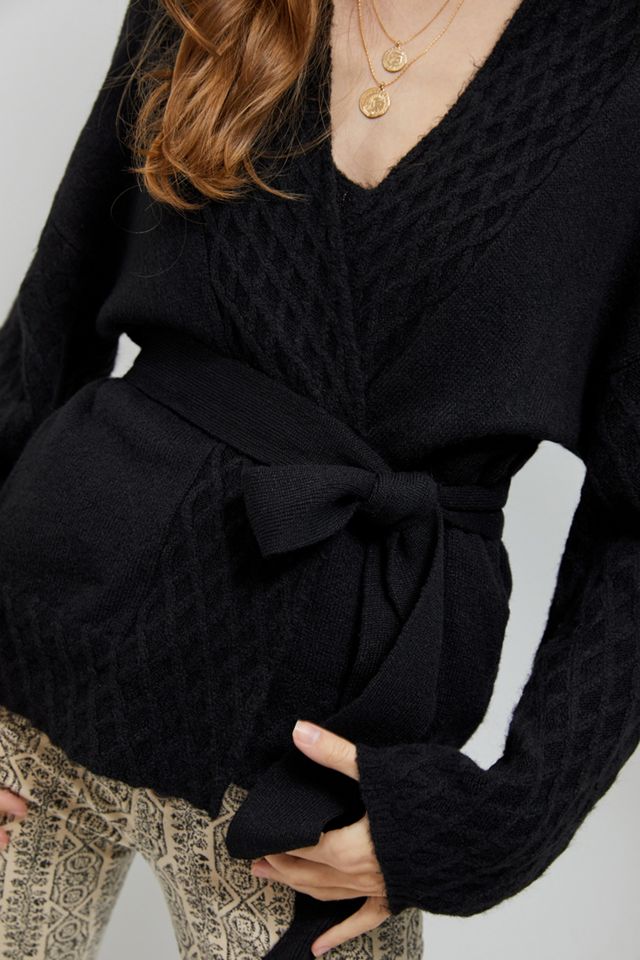 Fenna Textured Knit Wrap Cardigan #3
