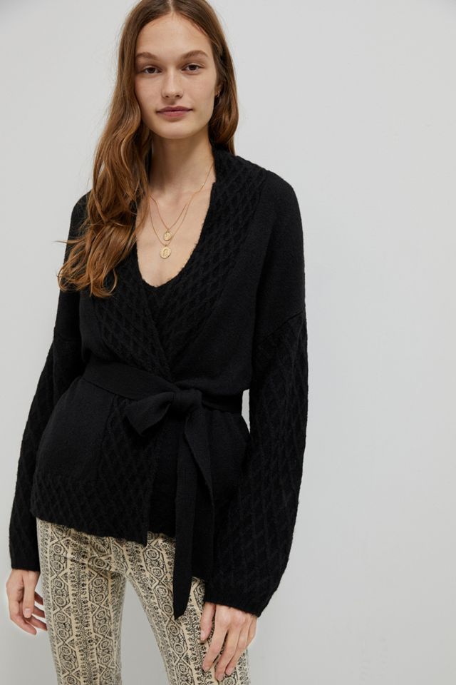 Fenna Textured Knit Wrap Cardigan #4