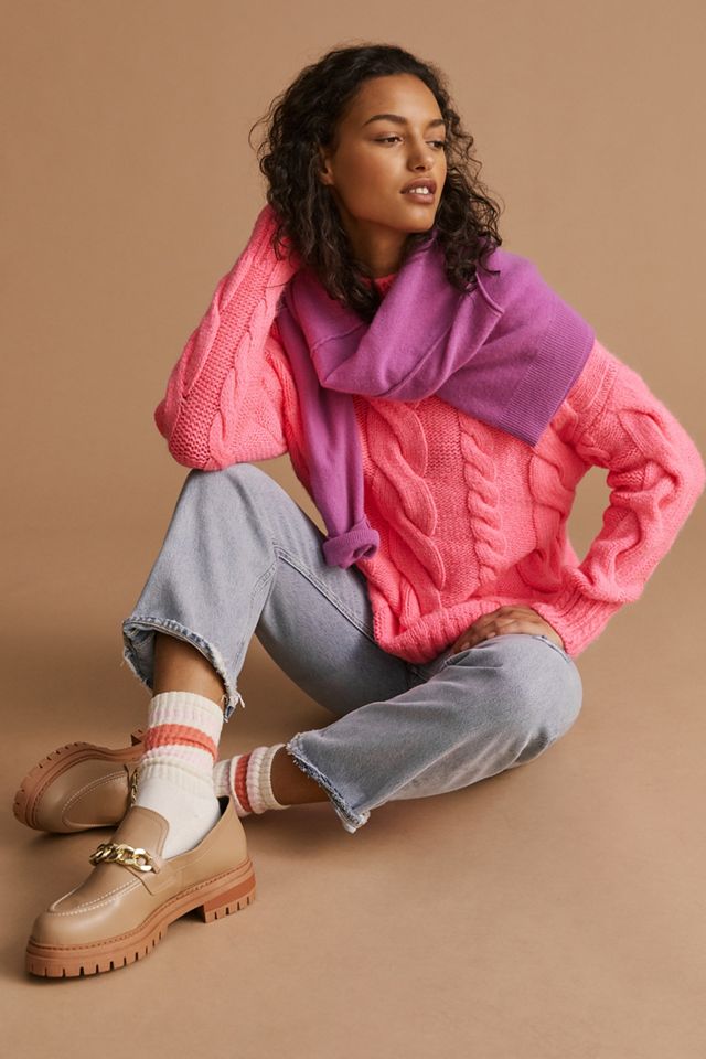 Mock Neck Cable-Knit  Sweater #5