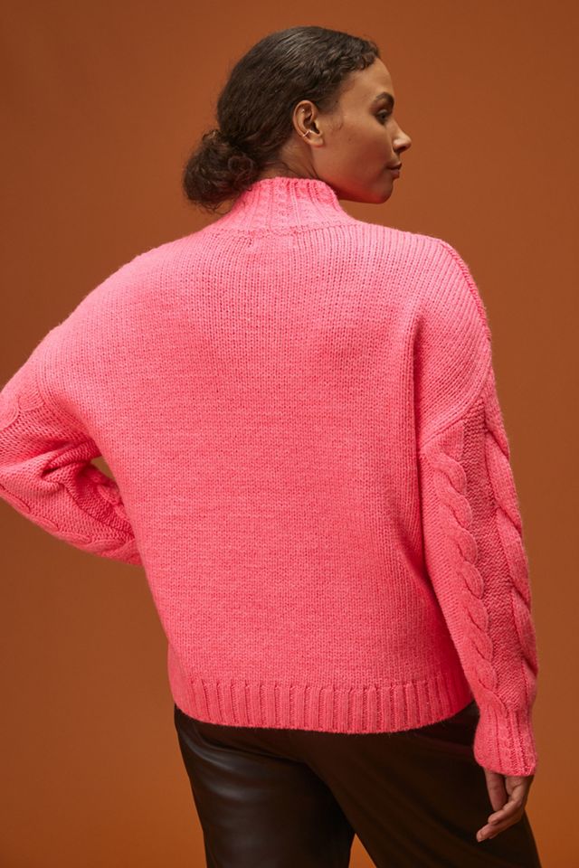 Mock Neck Cable-Knit  Sweater #4