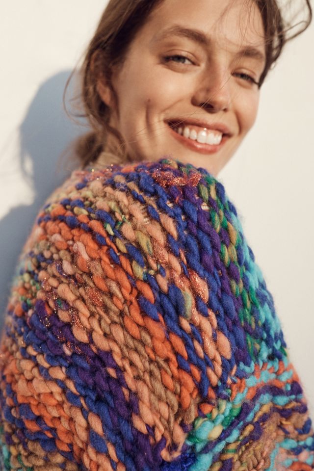 Rainbow Hand-Knit Cardigan #3