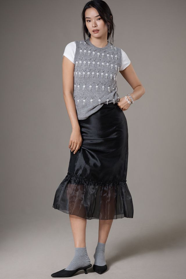 Beatrice .b Parks Embellished Wool Sweater Vest #1