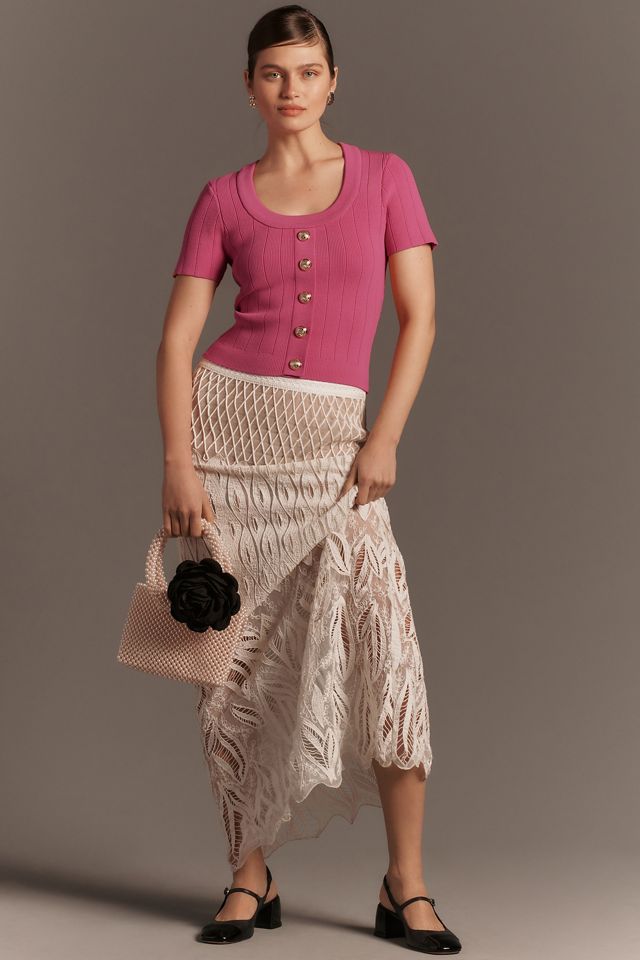 Endless Rose Compact Button-Front Sweater Tee #2