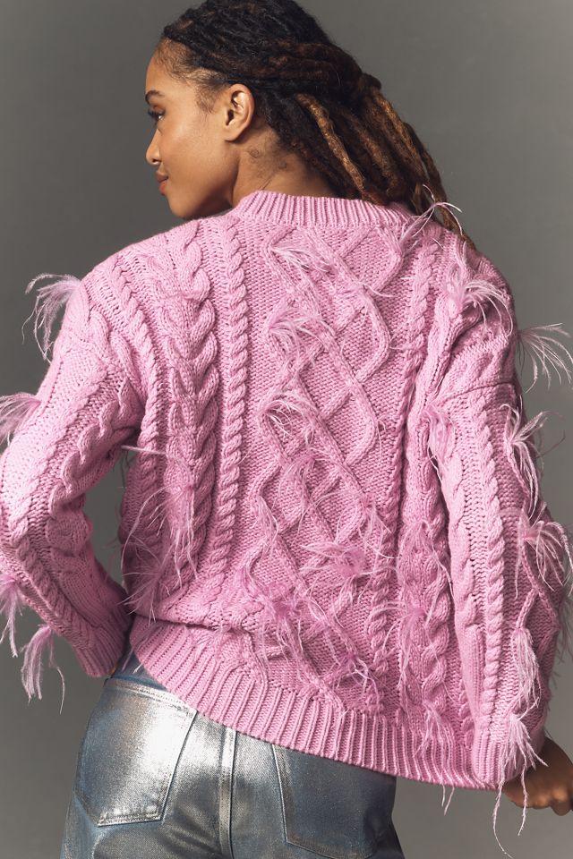 Endless Rose Faux-Feather Detail Sweater #1