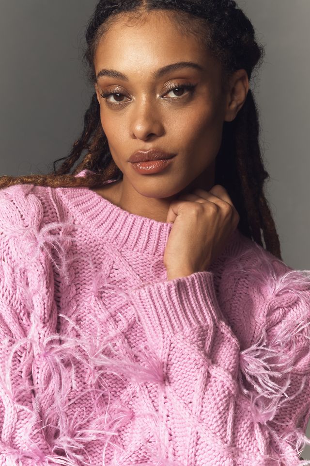 Endless Rose Faux-Feather Detail Sweater #3