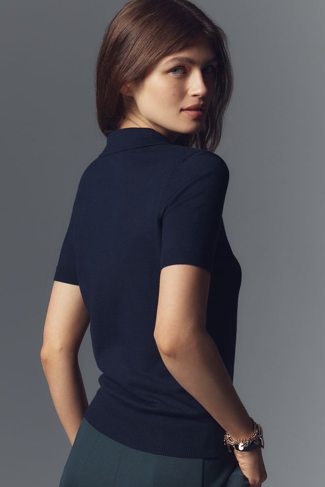 Endless Rose Short-Sleeve Collared Sweater #2