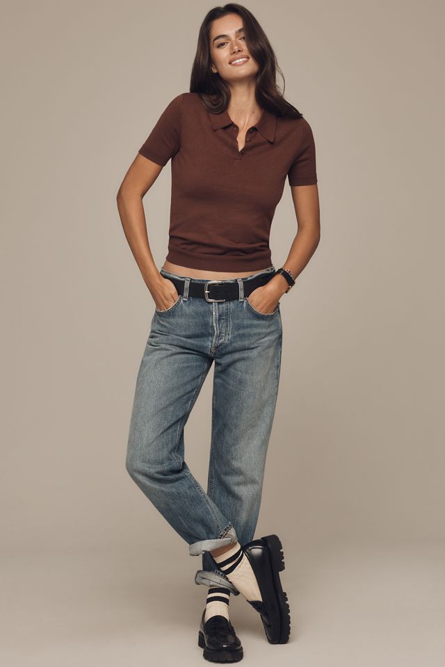 Endless Rose Short-Sleeve Collared Sweater #2