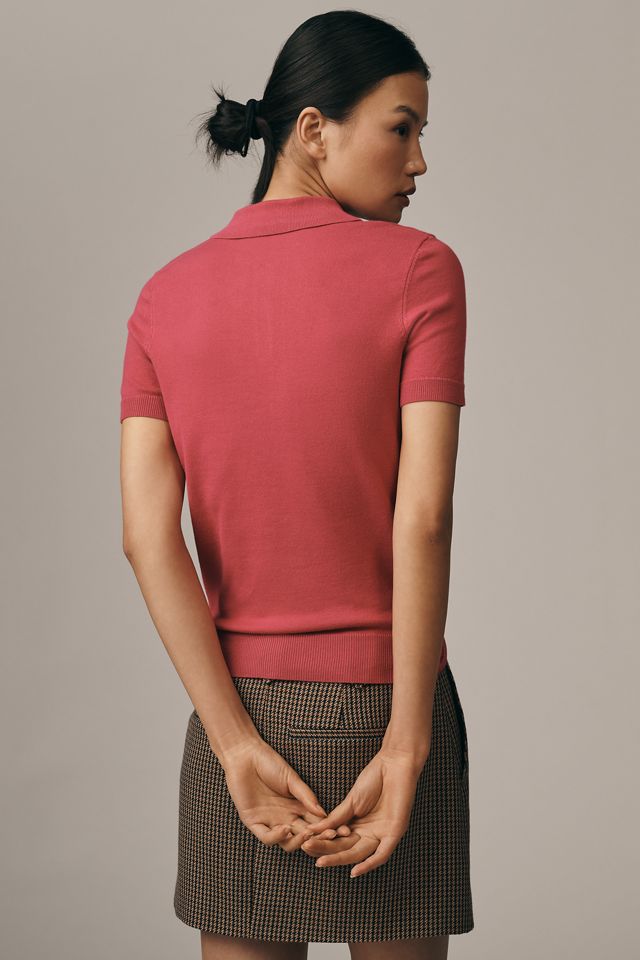 Endless Rose Short-Sleeve Collared Sweater #3