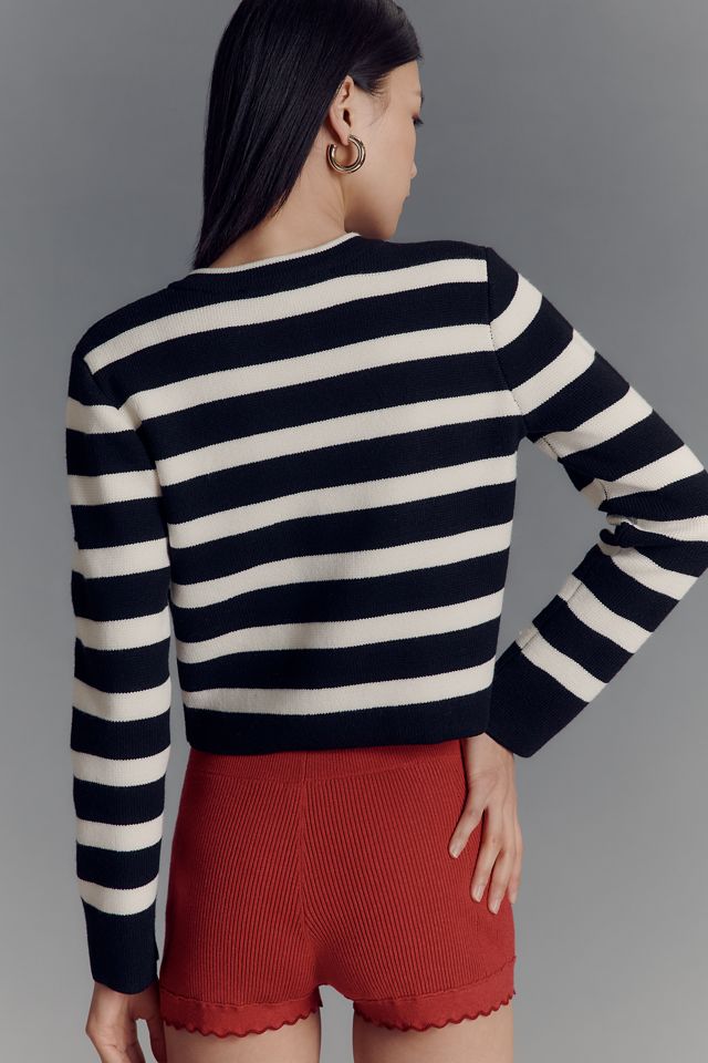 Endless Rose J'Adore Beaded Striped Cardigan Sweater #2