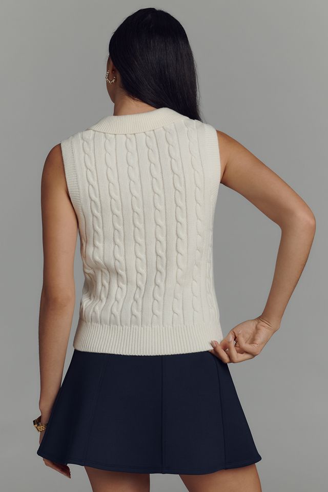 Endless Rose Collared Cable Sweater Vest #2