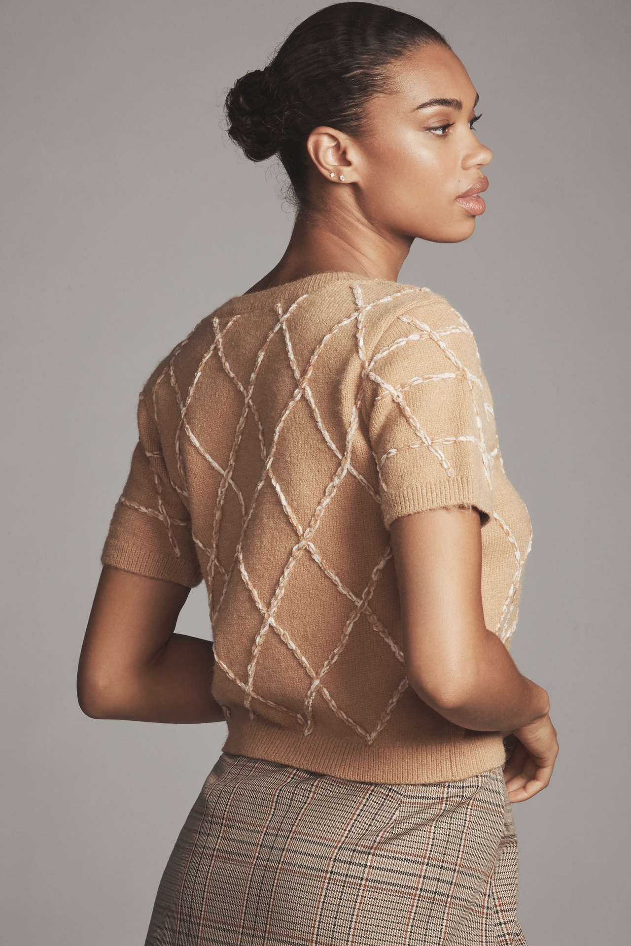 Endless Rose Crew-Neck 3D Embroidered Sweater Tee