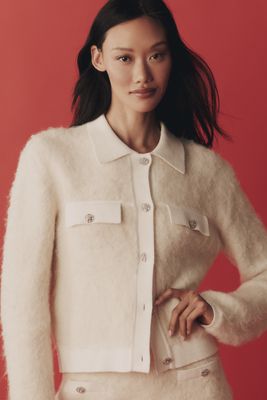 Endless Rose Textured Collared Cardigan Sweater