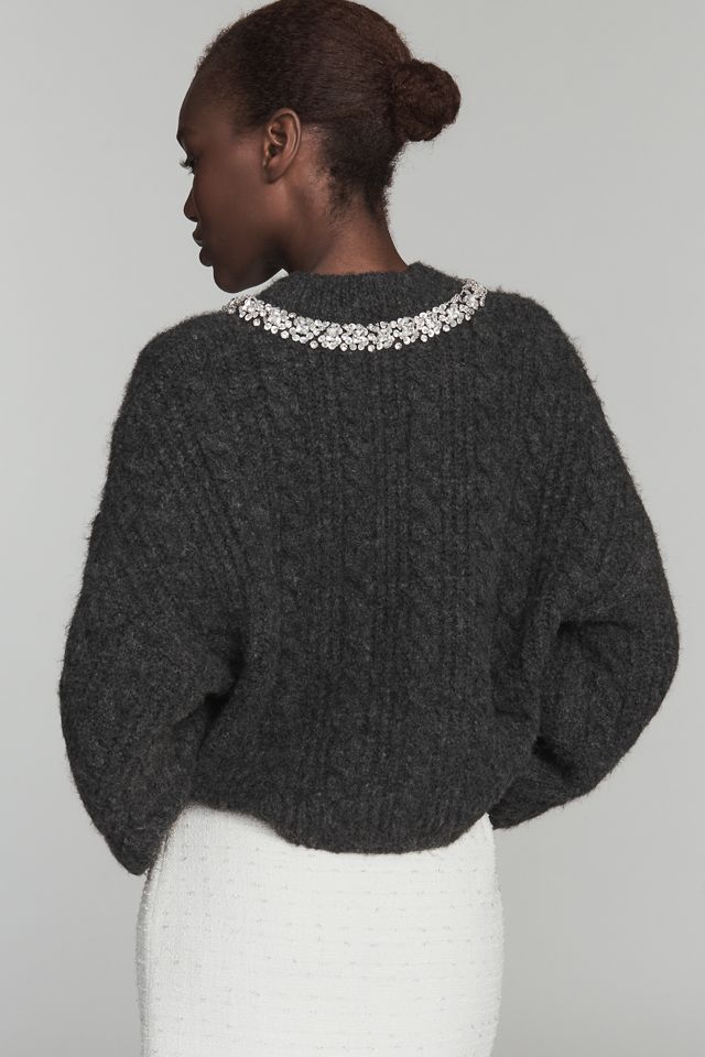 Endless Rose Jewel-Embellished Crew-Neck Sweater #3