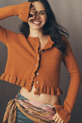 カーディガン Herlipto Ruffle Pleated Knit Cardigan Her lip to（カーディガン）のフリマアイテム一覧