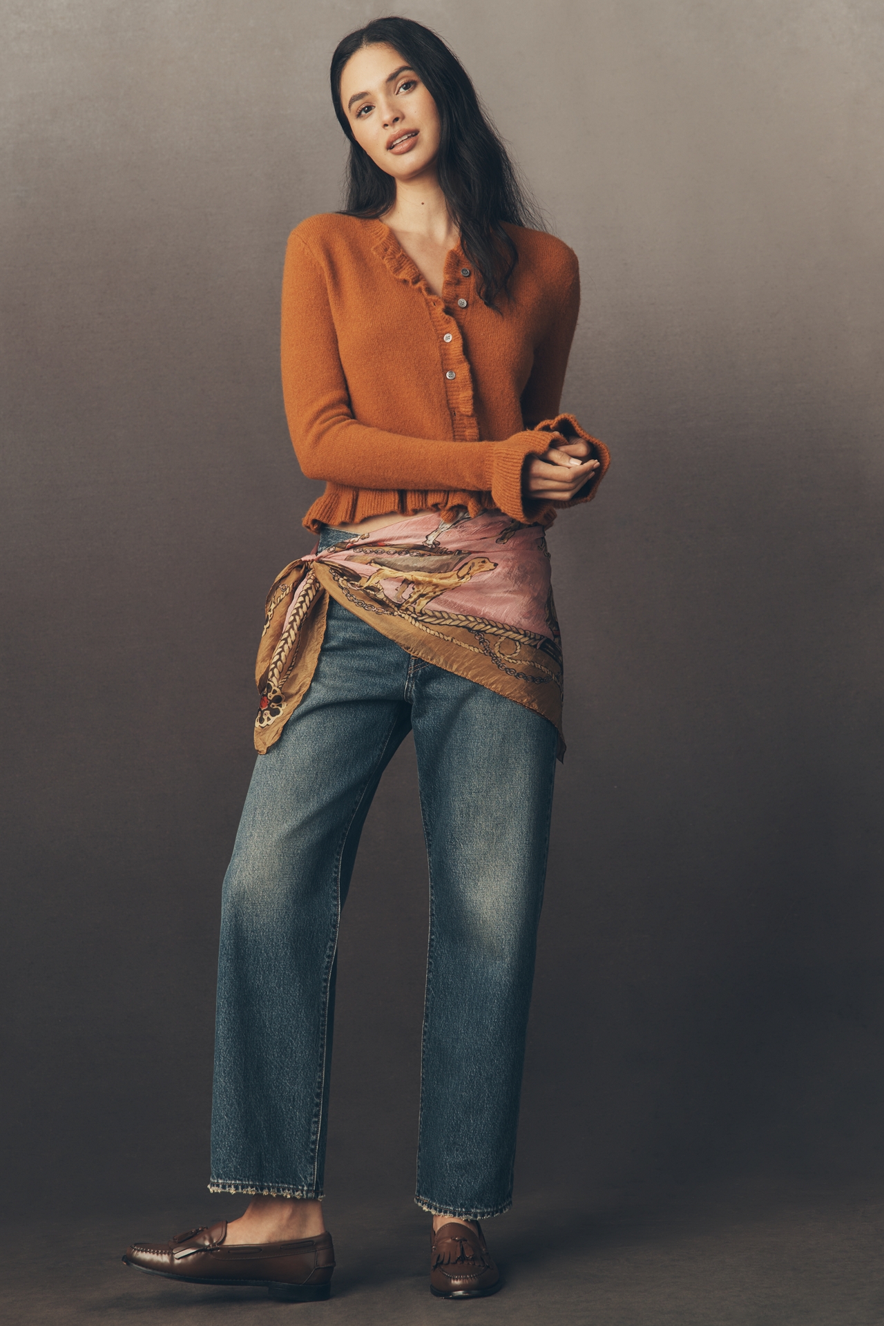 Endless Rose Ruffle-Trim Cardigan Sweater