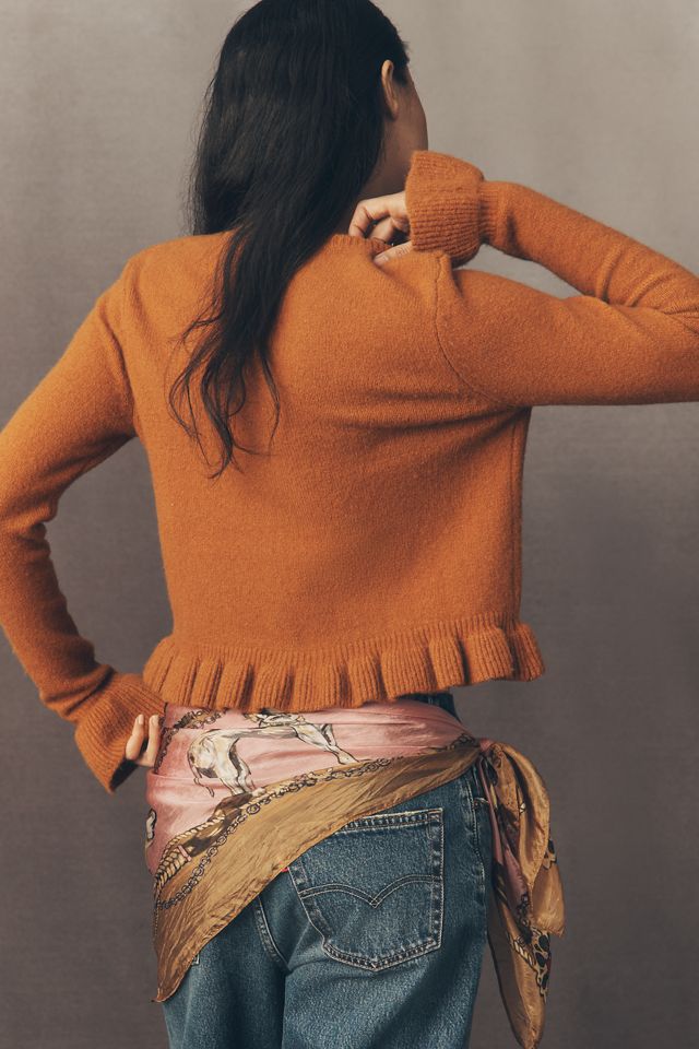 Endless Rose Ruffle-Trim Cardigan Sweater #3