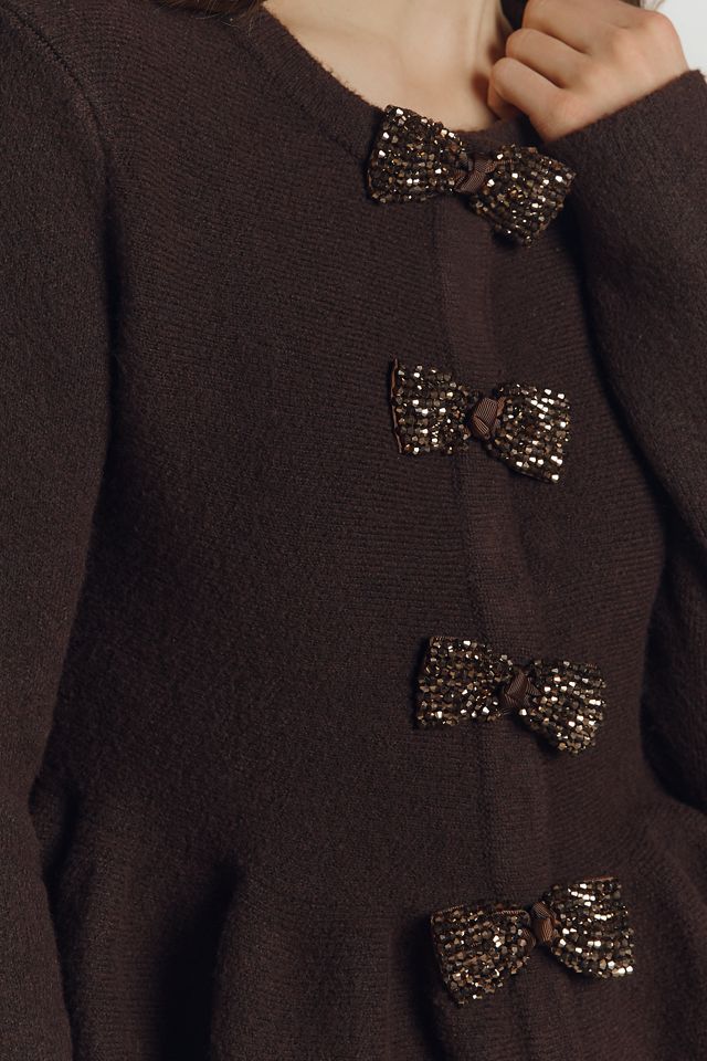 Endless Rose Bow Peplum Sweater #1