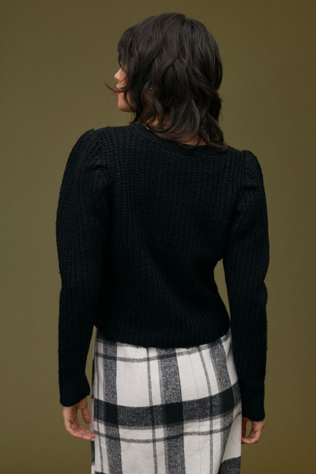 Puff-Sleeved Cardigan #1