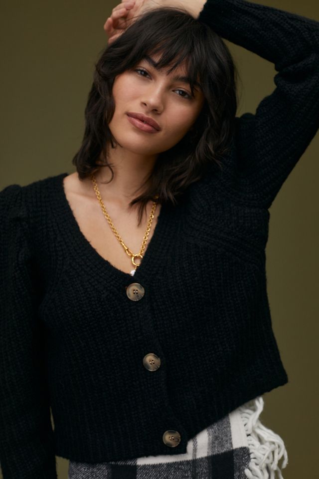 Puff-Sleeved Cardigan #2