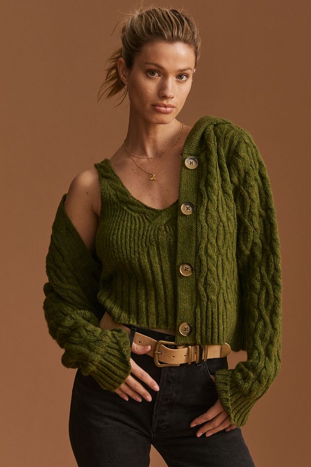 Green shop sweater set