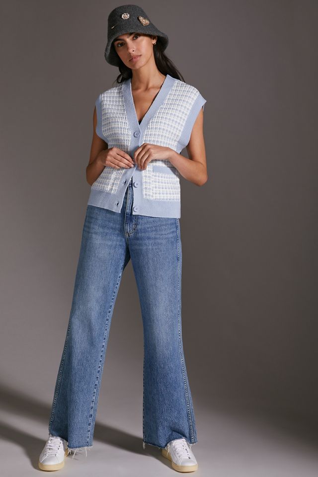 Maeve Geometric Buttondown Sweater Vest #4