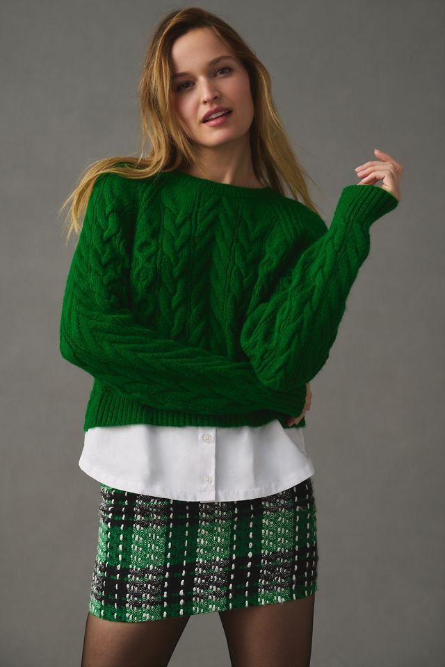 Maeve Cable-Knit Layered Sweater